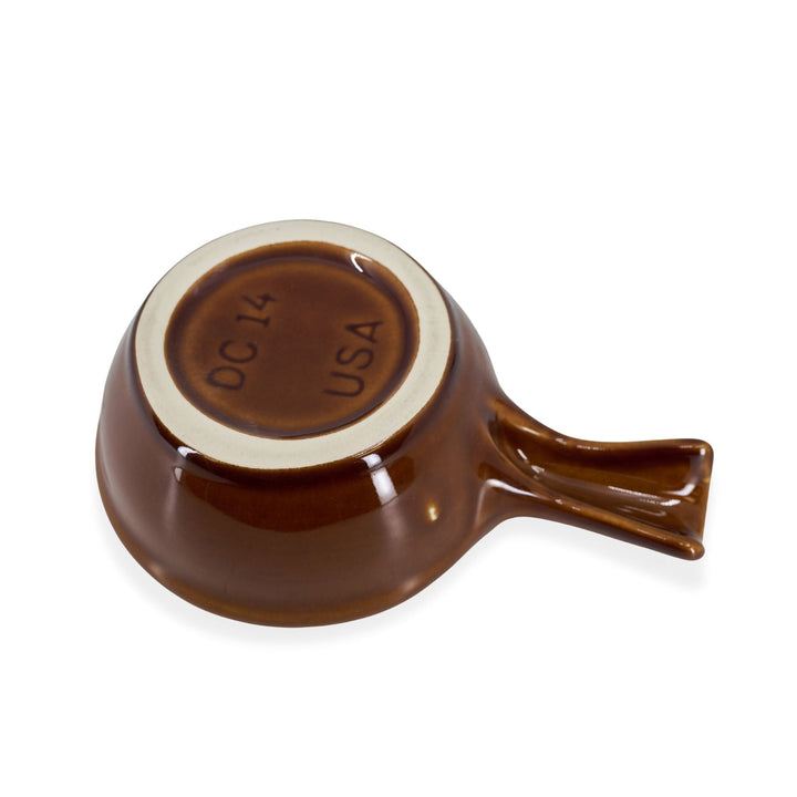 Diversified Ceramics DC14 10 oz Laredo Brown and White Handled Soup BowlShopAtDean