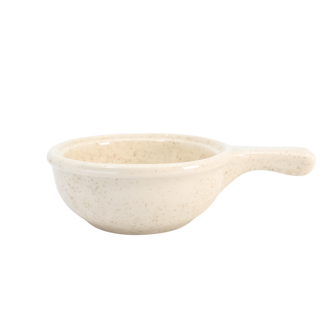 Diversified Ceramics DC26 13 oz Clear Speck Handled Soup BowlShopAtDean