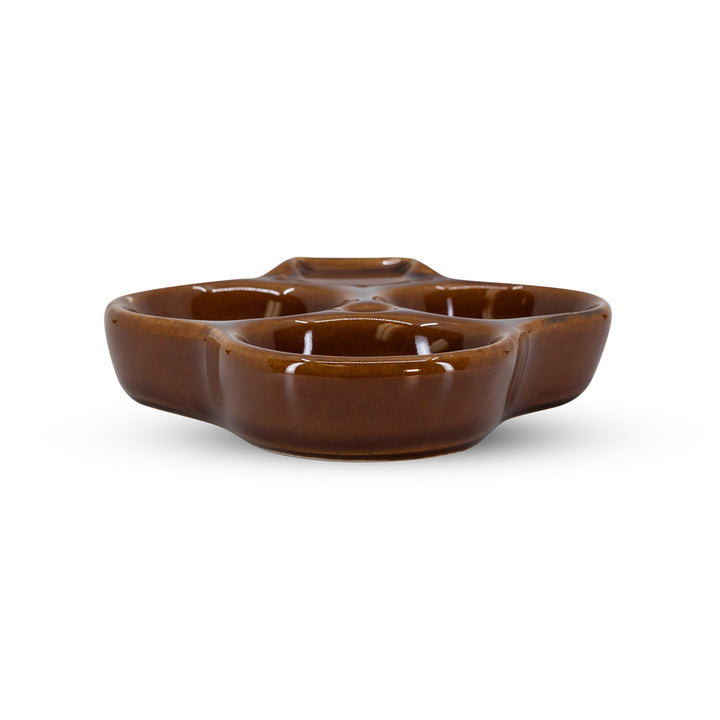 Diversified Ceramics DC417 3 Compartment Laredo Brown Relish Dish