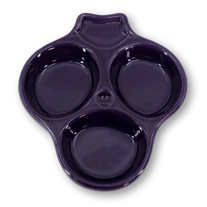 Diversified Ceramics DC417 3 Compartment Plum Relish Dish