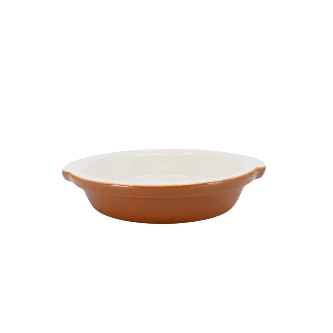 Diversified Ceramics DC435 14 oz Shirred Egg Hotel Brown and WhiteShopAtDean