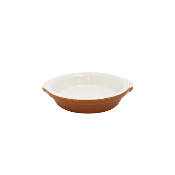Diversified Ceramics DC435 14 oz Shirred Egg Hotel Brown and WhiteShopAtDean