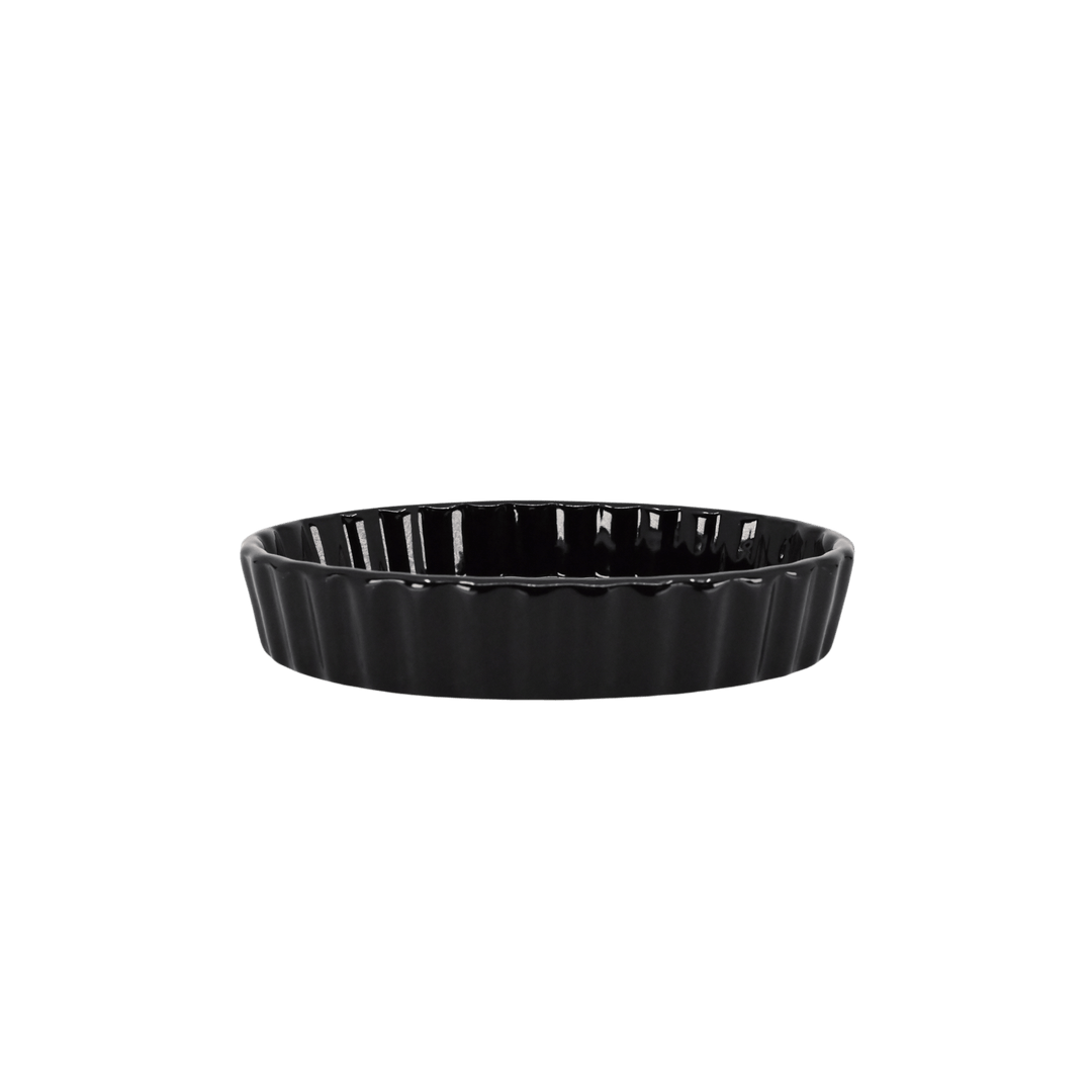 Diversified Ceramics DC835 6 oz Black Oval Fluted Creme BruleeShopAtDean