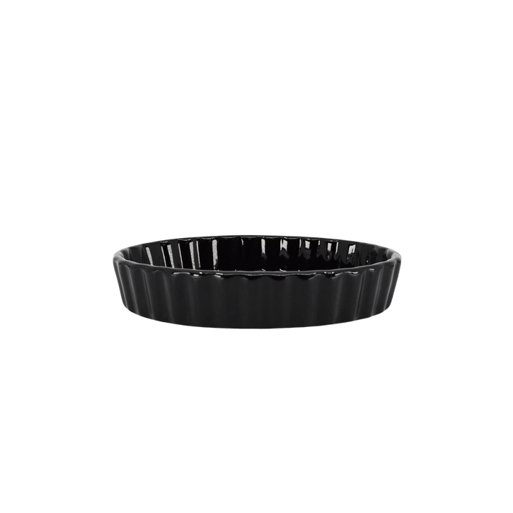 Diversified Ceramics DC835 6 oz Black Oval Fluted Creme BruleeShopAtDean