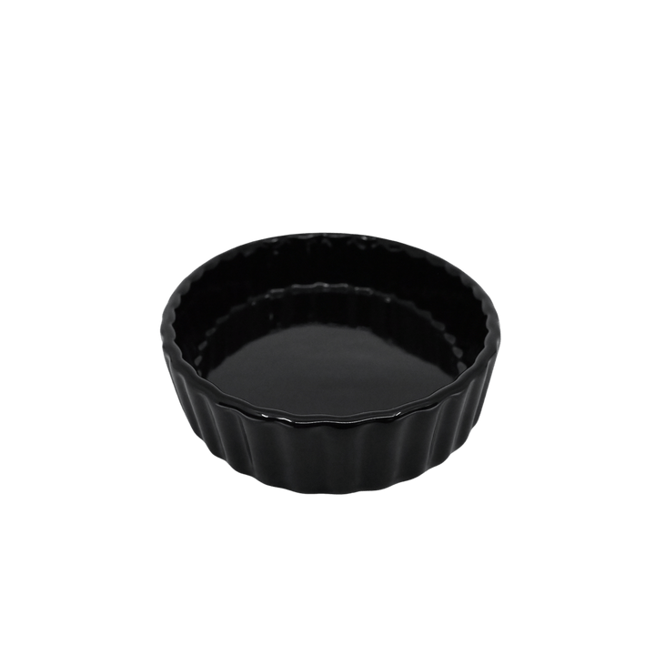 Diversified Ceramics DC835 6 oz Black Oval Fluted Creme BruleeShopAtDean