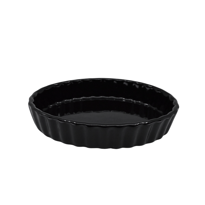 Diversified Ceramics DC835 6 oz Black Oval Fluted Creme BruleeShopAtDean