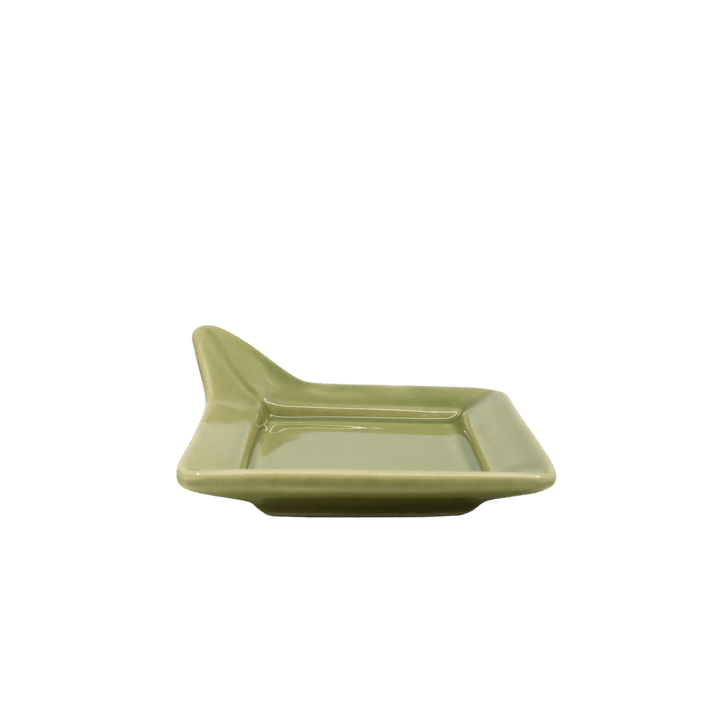 Diversified Ceramics DC892 Apple Green Handled Square Plate 4 - 7/8"ShopAtDean