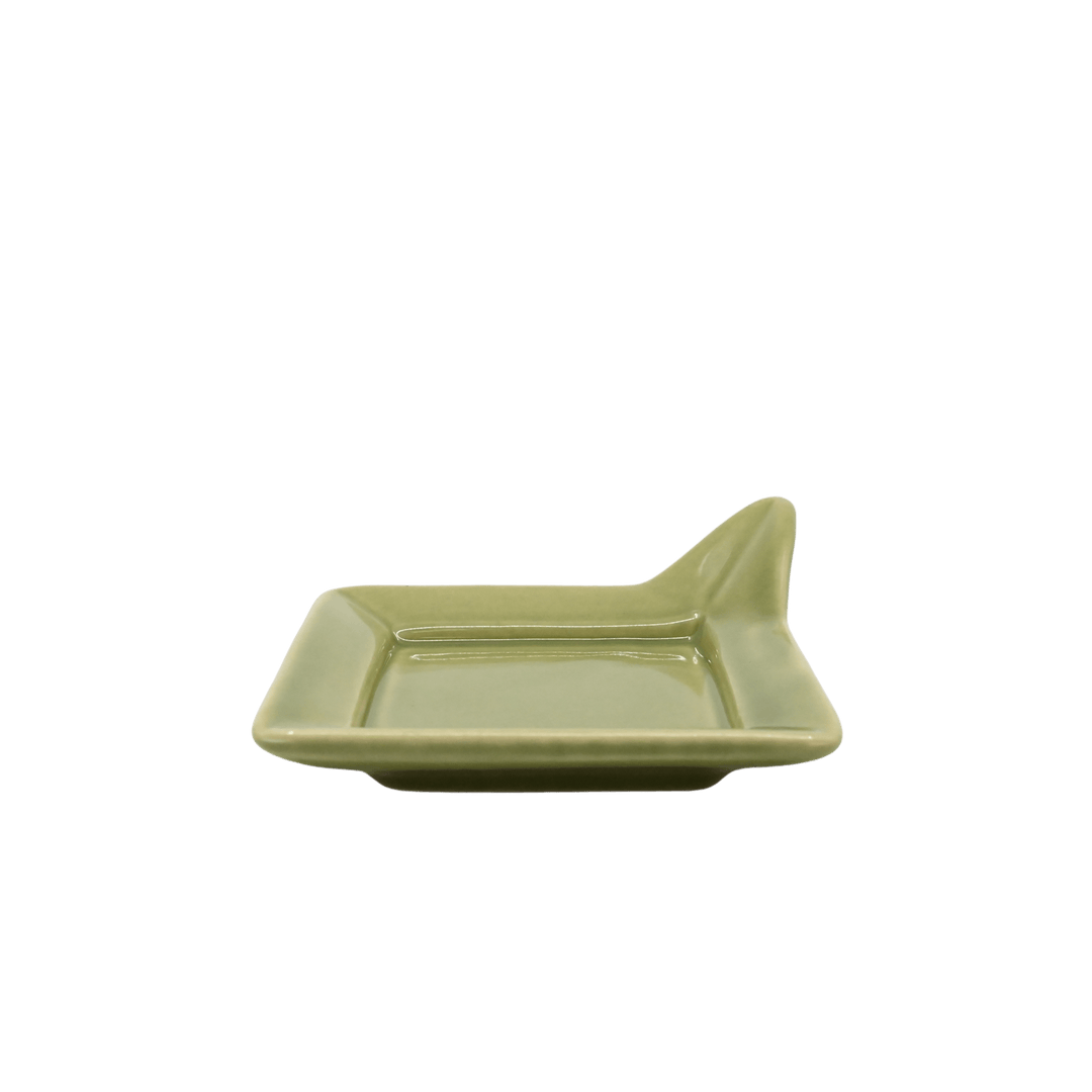 Diversified Ceramics DC892 Apple Green Handled Square Plate 4 - 7/8"ShopAtDean