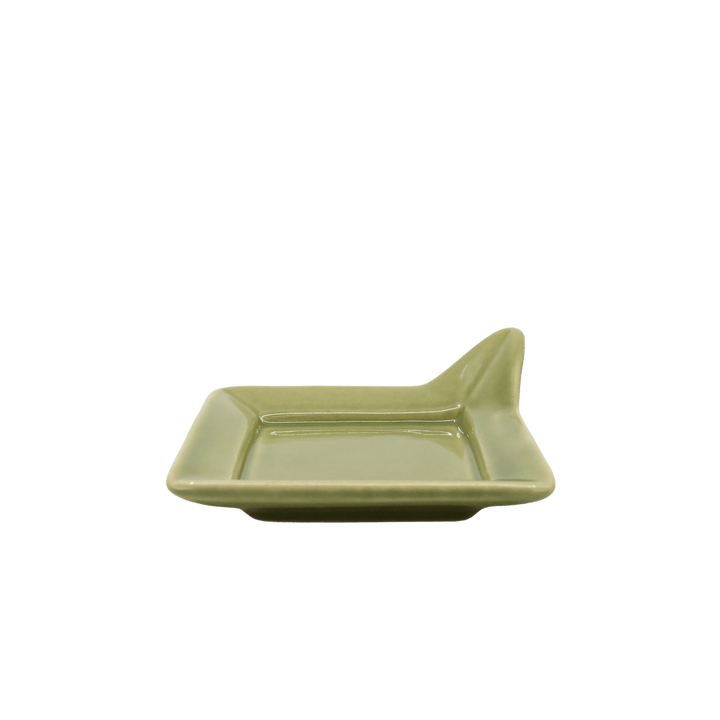 Diversified Ceramics DC892 Apple Green Handled Square Plate 4 - 7/8"ShopAtDean