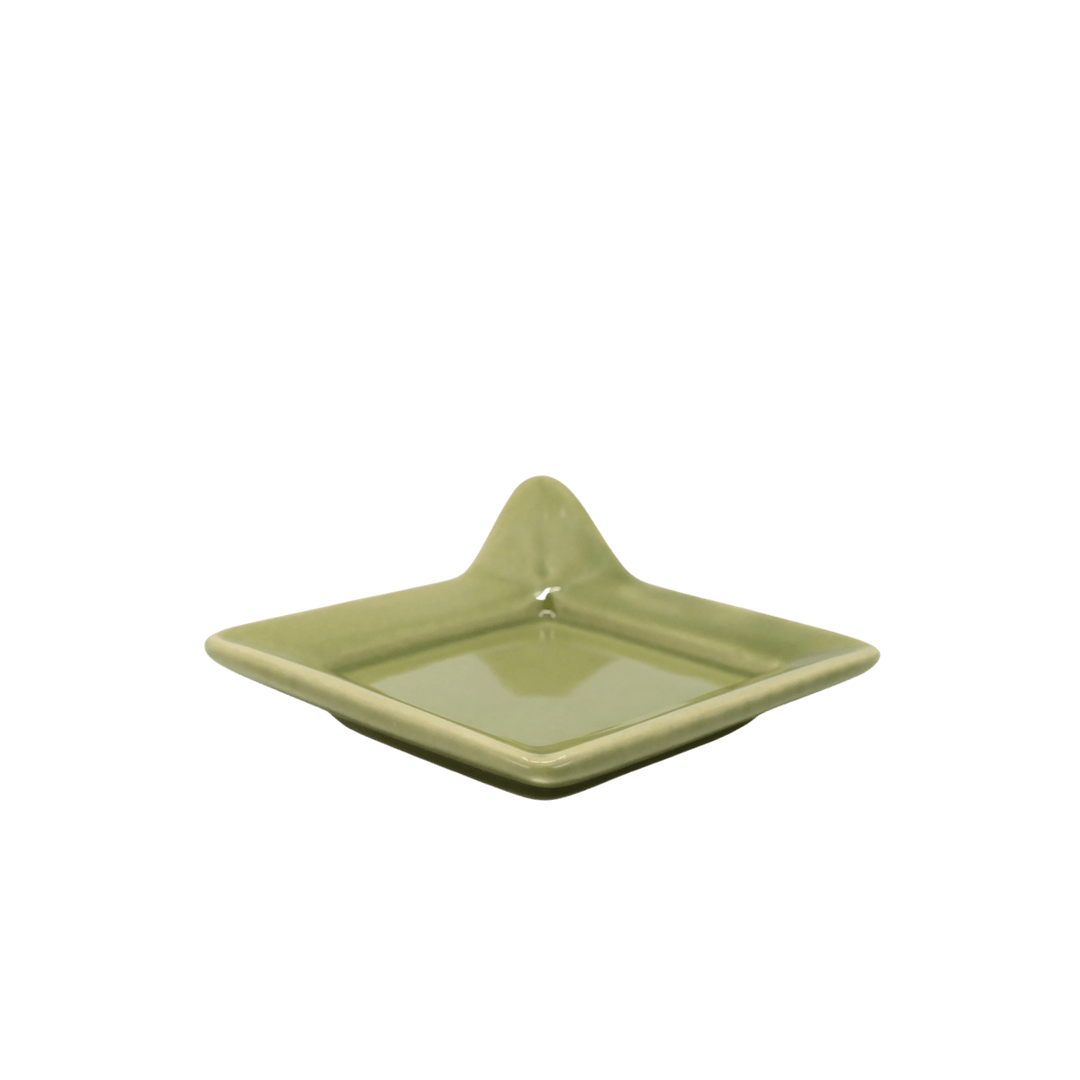 Diversified Ceramics DC892 Apple Green Handled Square Plate 4 - 7/8"ShopAtDean