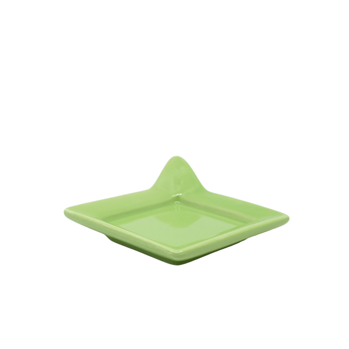 Diversified Ceramics DC892 Kiwi Green Handled Square Plate 4 - 7/8"ShopAtDean