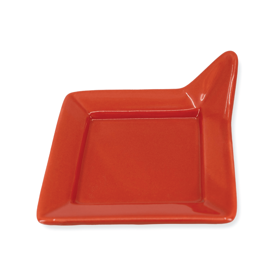Diversified Ceramics DC892 Persimmon Handled Square Plate 4-7/8" Diversified Ceramics
