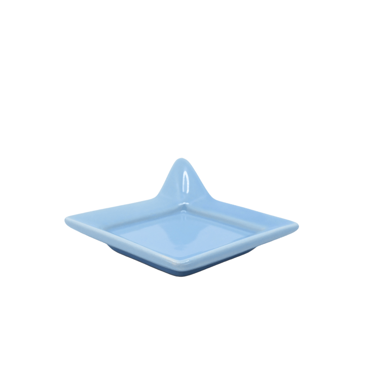 Diversified Ceramics DC892 Powder Blue Handled Square Plate 4 - 7/8"ShopAtDean