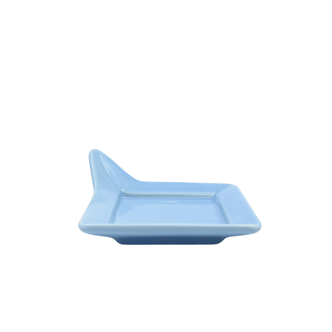 Diversified Ceramics DC892 Powder Blue Handled Square Plate 4 - 7/8"ShopAtDean