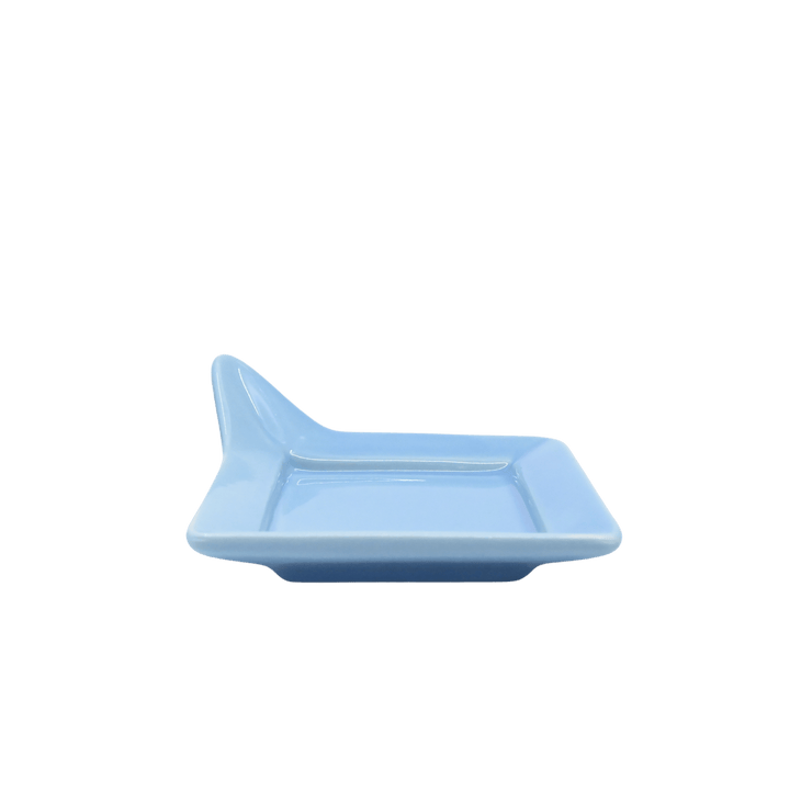 Diversified Ceramics DC892 Powder Blue Handled Square Plate 4 - 7/8"ShopAtDean