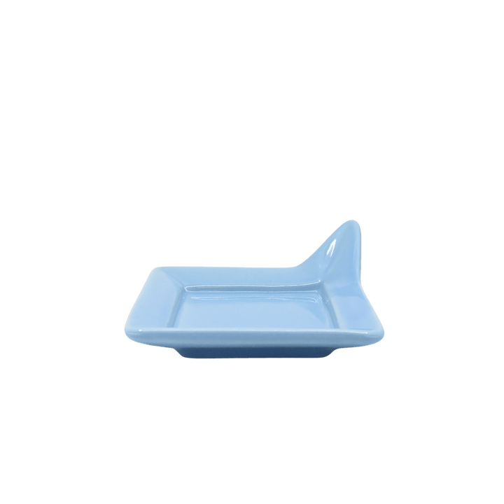 Diversified Ceramics DC892 Powder Blue Handled Square Plate 4 - 7/8"ShopAtDean
