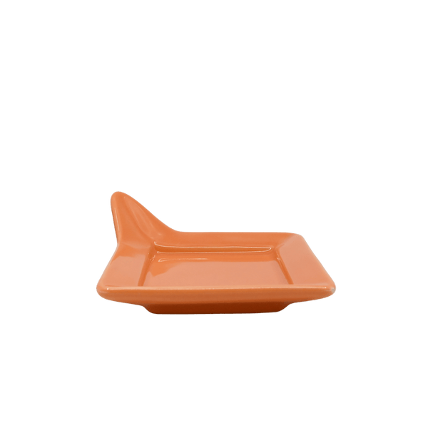 Diversified Ceramics DC892 Pumpkin Handled Square Plate 4 - 7/8"ShopAtDean