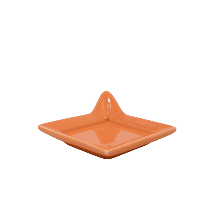 Diversified Ceramics DC892 Pumpkin Handled Square Plate 4 - 7/8"ShopAtDean