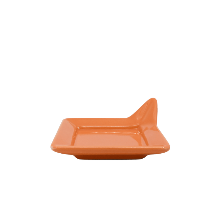 Diversified Ceramics DC892 Pumpkin Handled Square Plate 4 - 7/8"ShopAtDean