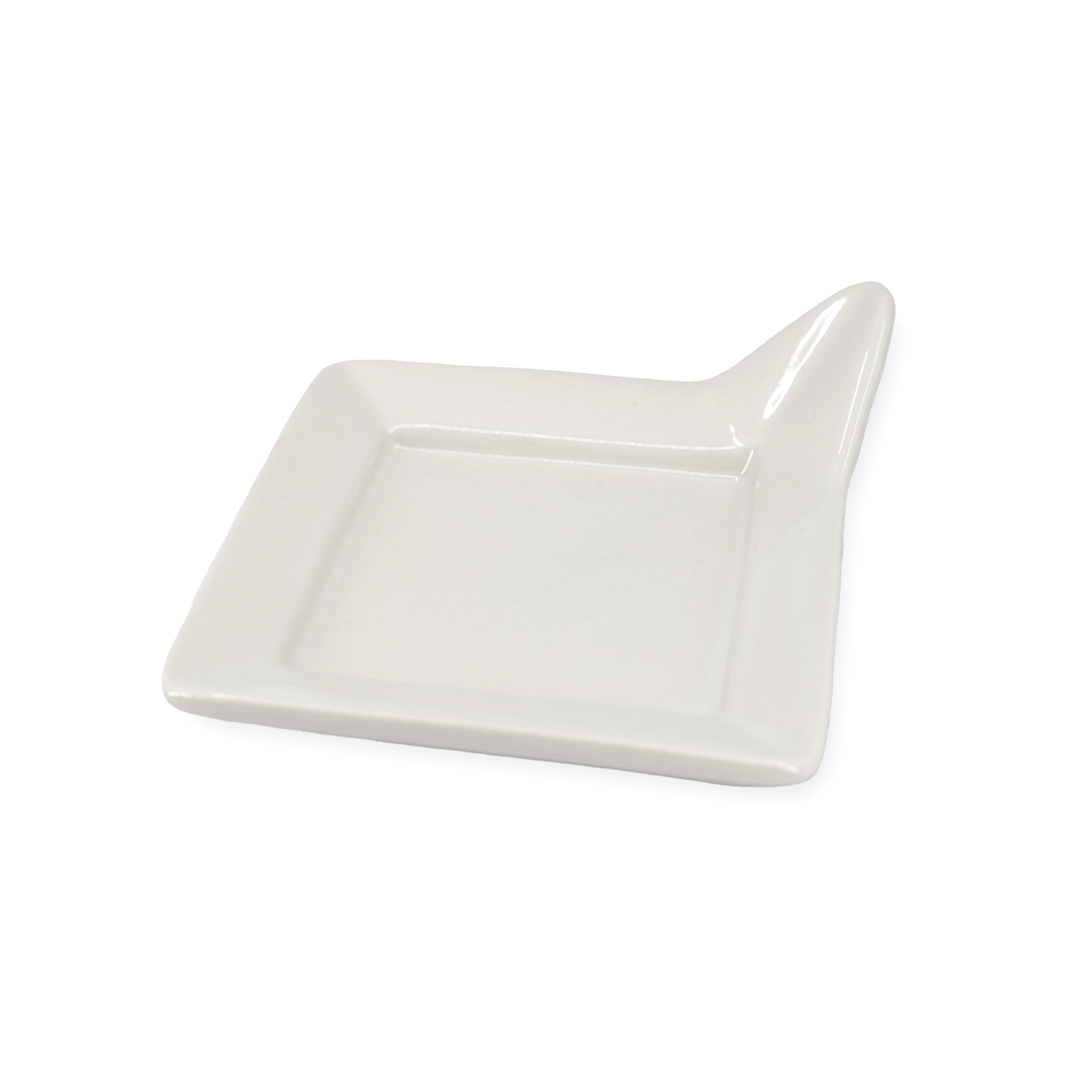 Diversified Ceramics DC892 White Handled Square Plate 4-7/8" Diversified Ceramics