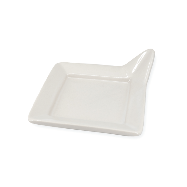 Diversified Ceramics DC892 White Handled Square Plate 4-7/8