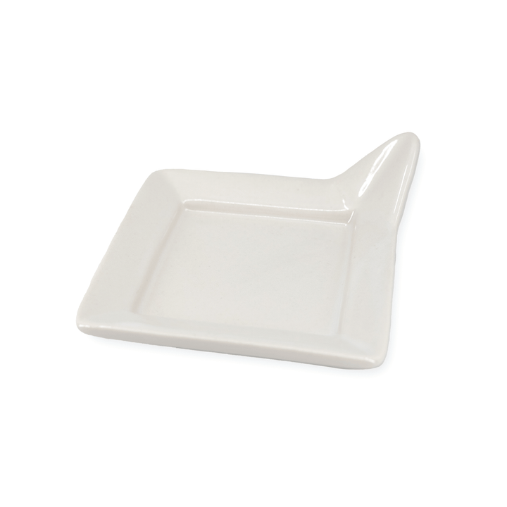 Diversified Ceramics DC892 White Handled Square Plate 4-7/8" Diversified Ceramics