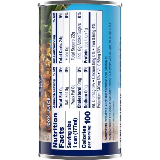 Dole 6 oz Pineapple Juice Can 48/CaseShopAtDean