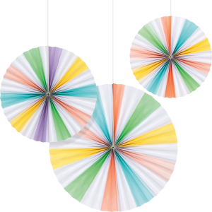Creative Converting 10", 12", and 16" Pastel Tissue Paper Fan Creative Converting
