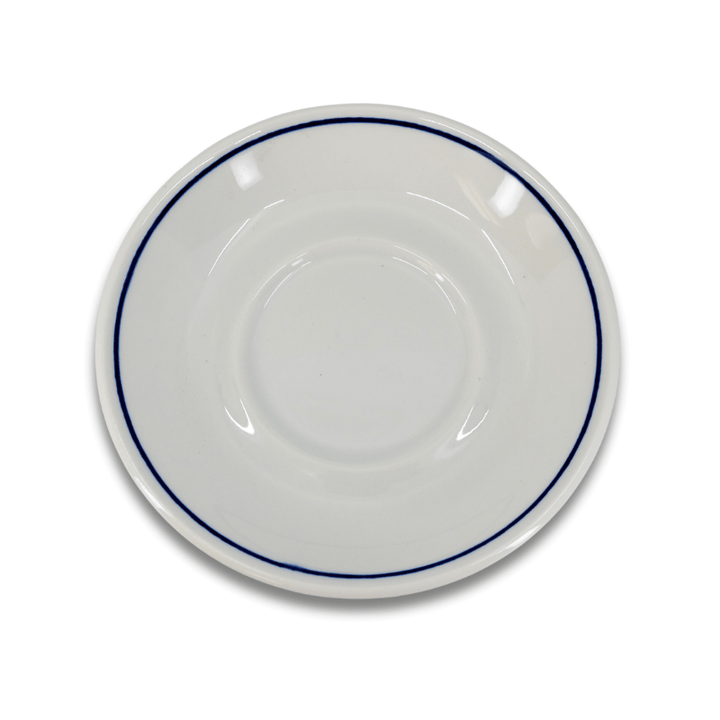 Dudson Duraline Stoke on Trent White with Blue Line Saucer 4.5" Dudson