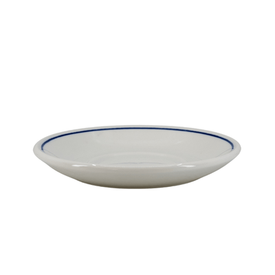 Dudson Duraline Stoke on Trent White with Blue Line 4.5" Saucer with 2" Well
