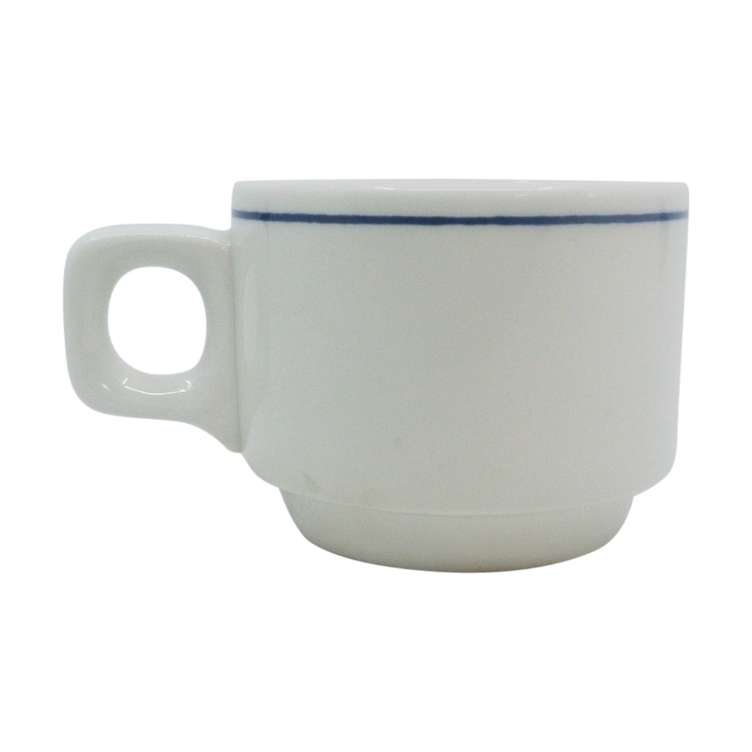 Dudson Duraline White with Blue Line Espresso 4 oz Dudson