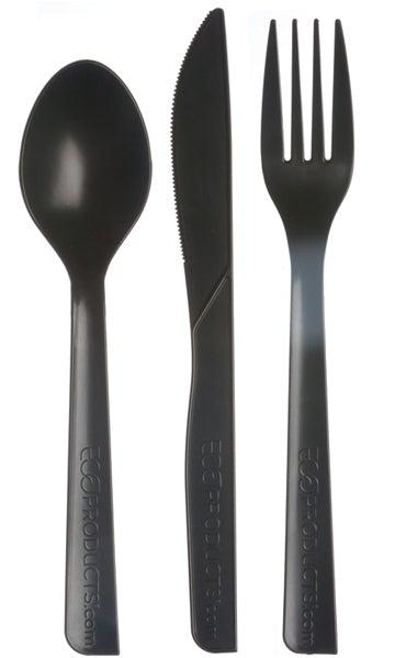 ECO 6" Black Cutlery Kit
