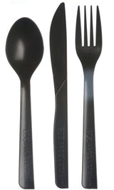 Eco-Products 6" Black Cutlery Kit