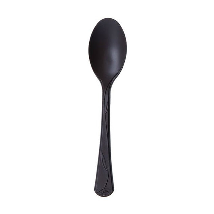 Eco Products ESVSPBK500 Compostable Vine 7" Black Spoon