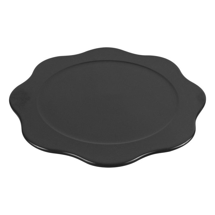 EGS M11FL-B 11.5" Flower Shaped Plate Black Elite Global Solutions