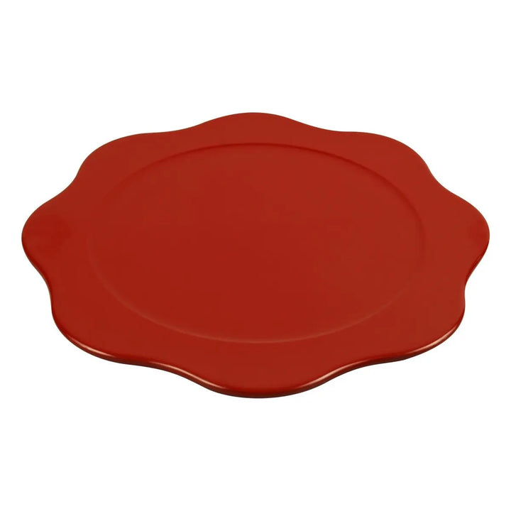 EGS M11FL-CBR 11.5" Flower Shaped Plate Cranberry Elite Global Solutions