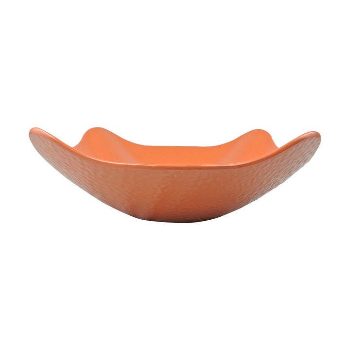 EGS M11SQPT-STC 2 qt Square Pebble Sunburn Terracotta Bowl Elite Global Solutions
