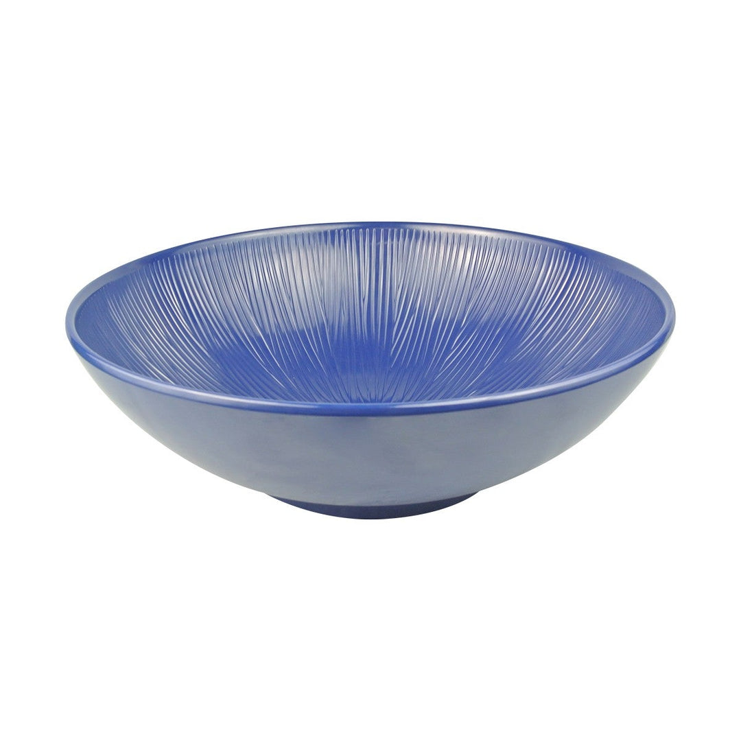EGS M13R4T-BL 5.25 qt Large Blue Round Sunburst Bowl
