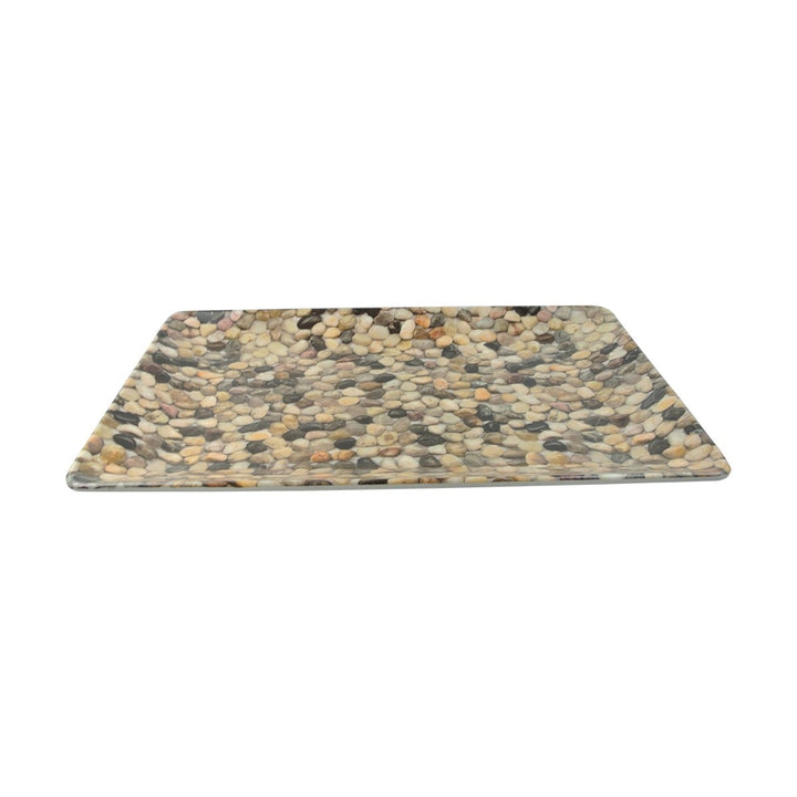 EGS M1811RC-RRB 18" Brown River Rock Rectangle Platter Elite Global Solutions