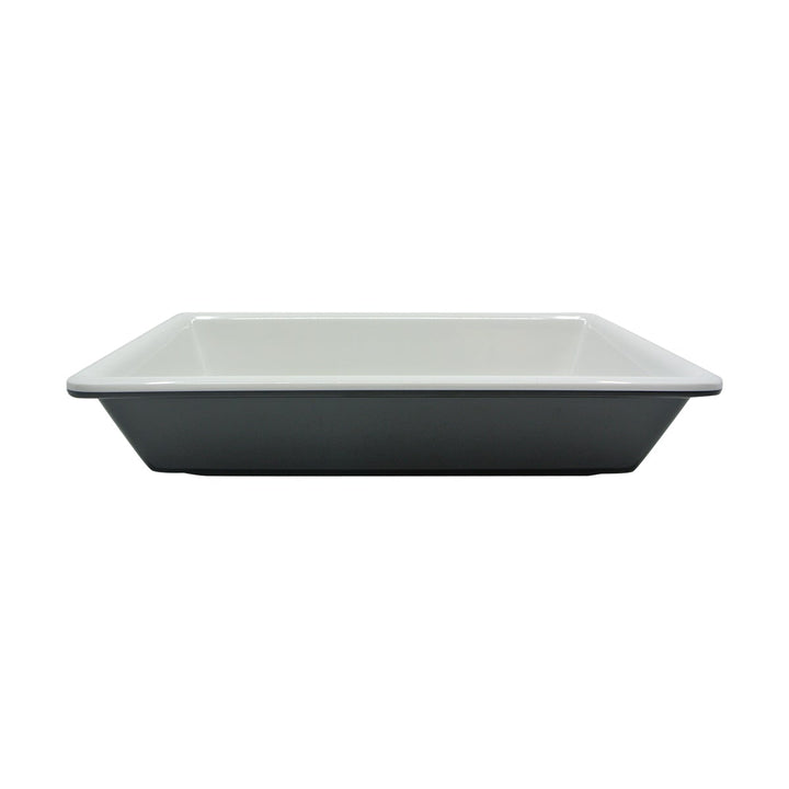 EGS M610RC2T-BW 9.75" x 5.75" Black and White Rectangle Bowl Elite Global Solutions