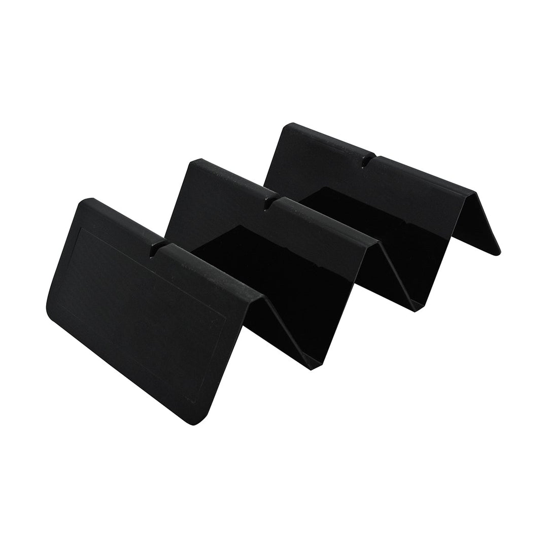 EMI-Yoshi EMI-TH23B Black Plastic 2-3 Compartment Taco Holder EMI-Yoshi