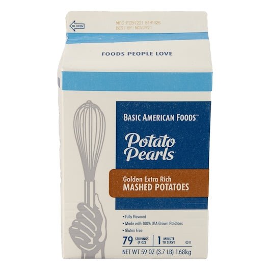 Basic American Foods 3.7 Pounds Extra Rich Potato Pearls Mashed Potatoes ShopAtDean