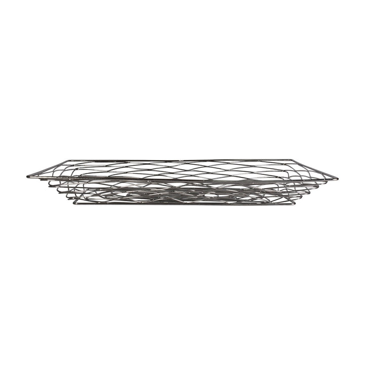 American Metalcraft BNBC33 Chrome Rectangular Birdnest Metal Basket 18.25" American Metalcraft