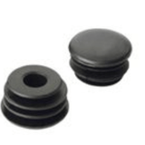 Focus Foodservice Plastic Post Cap for 1 Inch Wire Shelving, Black, 4-Pack