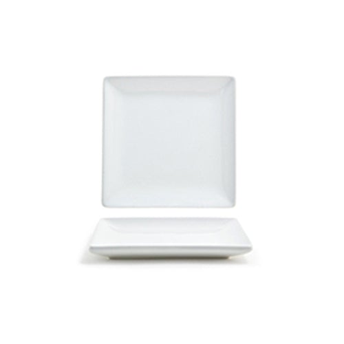 FOH DAP026WHP23 5" Mod Square Sampler Porcelain Plate Front of the House