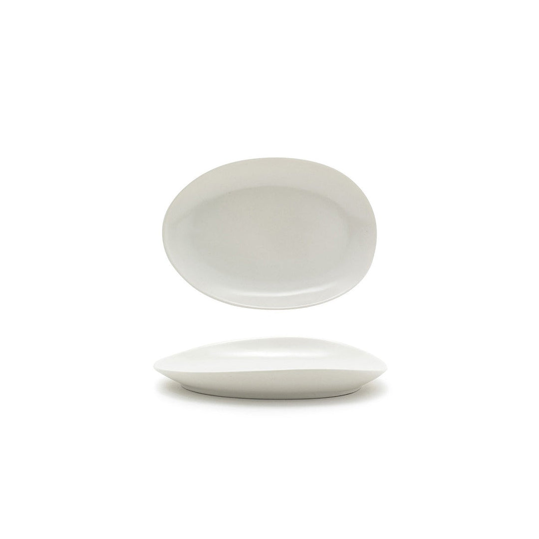FOH DSP033BEP22 8" Tides Oval Scallop Plate Front of the House