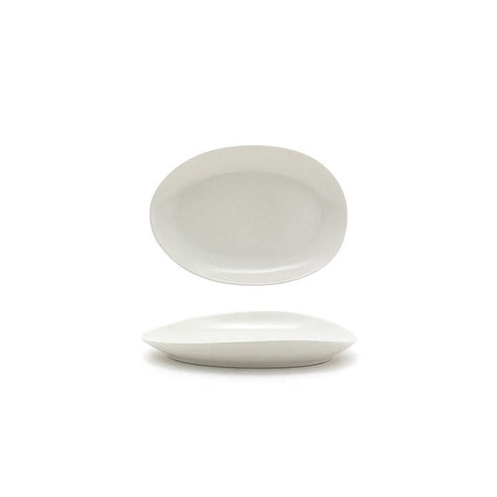 FOH DSP033BEP22 8" Tides Oval Scallop Plate Front of the House