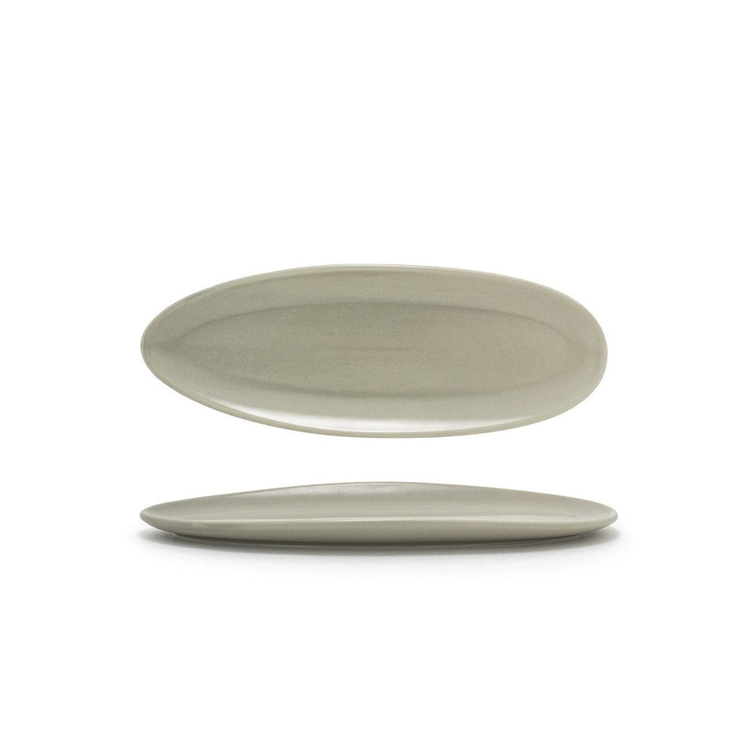 FOH DSU008GYP23 11.5" Tides Oval Pumice Plate