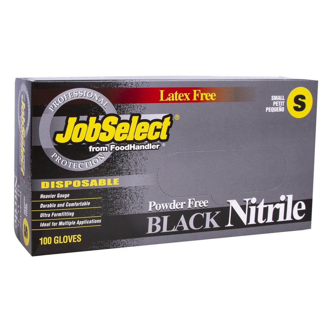 Food Handler 103-212-BLK Small Black Powder Free Nitrile Gloves