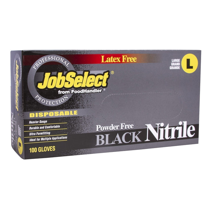 Food Handler 103-216-BLK Large Black Powder Free Nitrile Gloves Food Handler